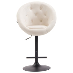 Barhocker London V2 Stoff schwarz - creme