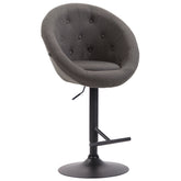 Barhocker London V2 Stoff schwarz - dunkelgrau