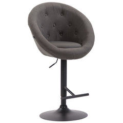Barhocker London V2 Stoff schwarz - dunkelgrau