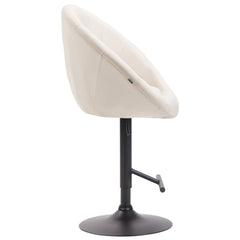 Barhocker London V2 Stoff schwarz - creme