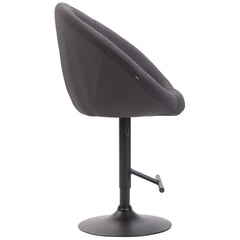 Barhocker London V2 Stoff schwarz - dunkelgrau