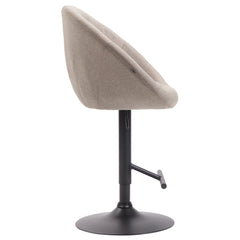 Barhocker London V2 Stoff schwarz - taupe