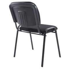 4er Set Stühle XL Ken Stoff - schwarz