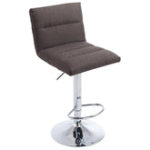 Barhocker Limerick Stoff chrom - dunkelgrau - InfinityMarket