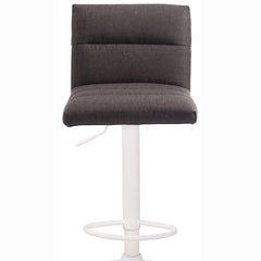 Barhocker Limerick Stoff weiß - dunkelgrau