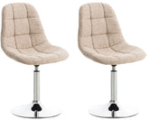 2er Set Stühle Emil Stoff - creme