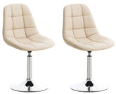 2er Set Stühle Emil Kunstleder - creme