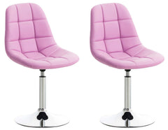 2er Set Stühle Emil Kunstleder - pink