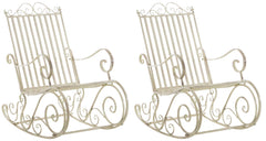 2er Set Schaukelstühle Smilla - antik-creme