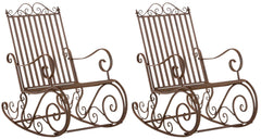 2er Set Schaukelstühle Smilla - braun