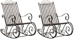 2er Set Schaukelstühle Smilla - bronze