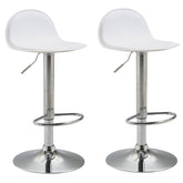 2er Set Barhocker Lana V2 Chrom - weiß