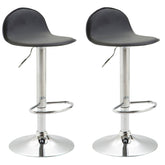 2er Set Barhocker Lana V2 Chrom - schwarz