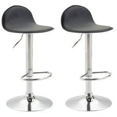 2er Set Barhocker Lana V2 Chrom - schwarz