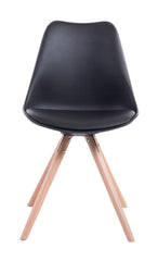 4er Set St�hle Toulouse Kunstleder Rund natura - schwarz