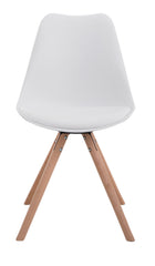 4er Set St�hle Toulouse Kunstleder Rund natura - wei�