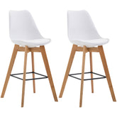 2er Set Barhocker Metz Kunststoff natura - weiß