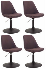 4er Set St�hle Maverick B Stoff - braun