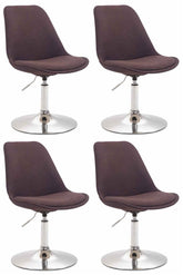 4er Set St�hle Maverick C Stoff - braun