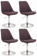 4er Set St�hle Maverick C Stoff - braun