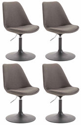 4er Set St�hle Maverick B Stoff - dunkelgrau