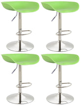 4er Set Barhocker Anaheim Kunststoff chrom - gr�n by Dropshipping-Europe – Barhocker
