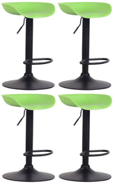 4er Set Barhocker Anaheim Kunststoff schwarz - gr�n