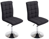 2er Set Esszimmerstühle Peking V2 Stoff - schwarz