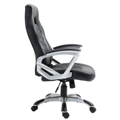 Bürostuhl Foxton Kunstleder - schwarz/grau