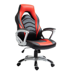 Bürostuhl Foxton Kunstleder - schwarz/rot