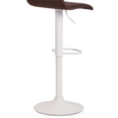 Barhocker Dyn V2 Stoff weiß - braun