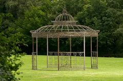 Luxus Pavillon Romantik rund 350 cm - bronze