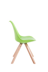 4er Set St�hle Toulouse Kunstleder Natura Square - gr�n