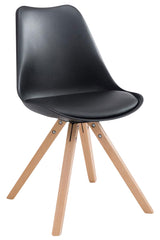 4er Set St�hle Toulouse Kunstleder Natura Square - schwarz