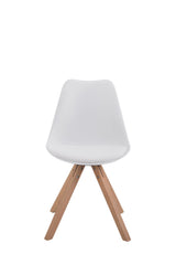 4er Set St�hle Toulouse Kunstleder Natura Square - wei�