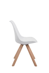 4er Set St�hle Toulouse Kunstleder Natura Square - wei�