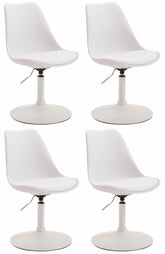4er Set Esszimmerst�hle Maverick W Kunststoff - wei�