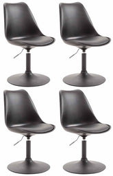 4er Set Esszimmerst�hle Maverick B Kunststoff - schwarz