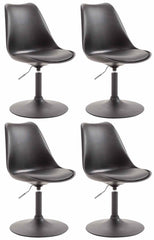 4er Set Esszimmerst�hle Maverick B Kunststoff - schwarz