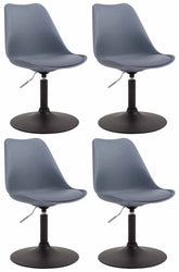 4er Set Esszimmerst�hle Maverick B Kunststoff - grau