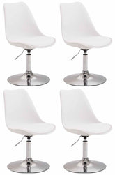 4er Set Esszimmerst�hle Maverick C Kunststoff - wei�