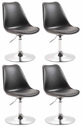 4er Set Esszimmerst�hle Maverick C Kunststoff - schwarz