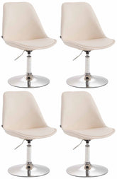 4er Set Esszimmerst�hle Maverick C Kunstleder - creme