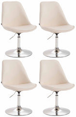 4er Set Esszimmerst�hle Maverick C Kunstleder - creme