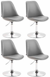 4er Set Esszimmerst�hle Maverick C Kunstleder - grau