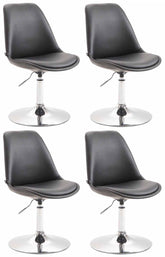 4er Set Esszimmerst�hle Maverick C Kunstleder - schwarz