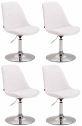 4er Set Esszimmerst�hle Maverick C Kunstleder - wei�