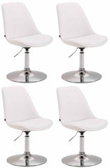 4er Set Esszimmerst�hle Maverick C Kunstleder - wei�