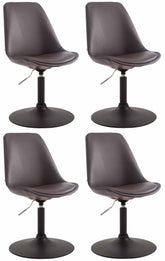 4er Set Esszimmerst�hle Maverick B Kunstleder - braun