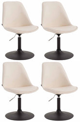 4er Set Esszimmerst�hle Maverick B Kunstleder - creme